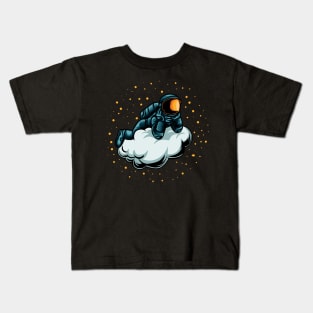 Astronaut chilling in the space Kids T-Shirt